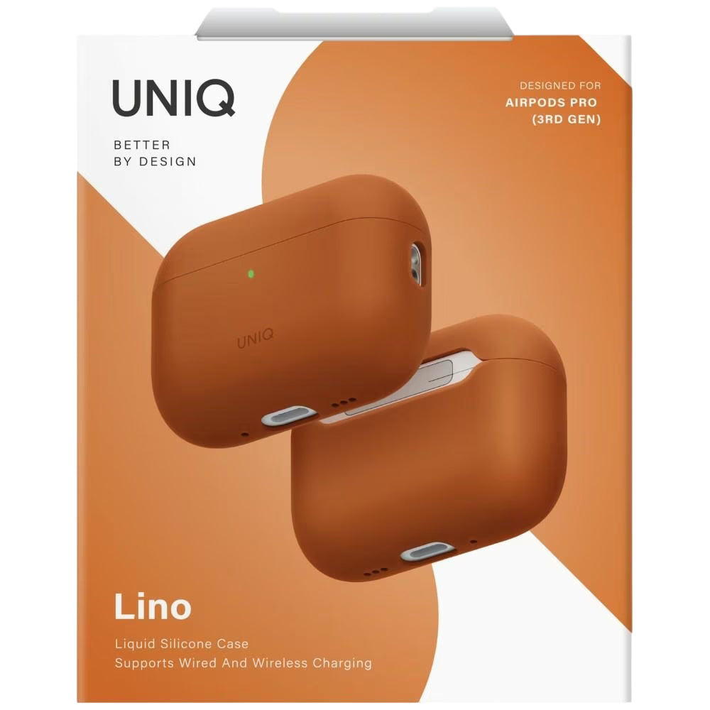 Custodia UNIQ Lino per Apple AirPods Pro 3, Arancione