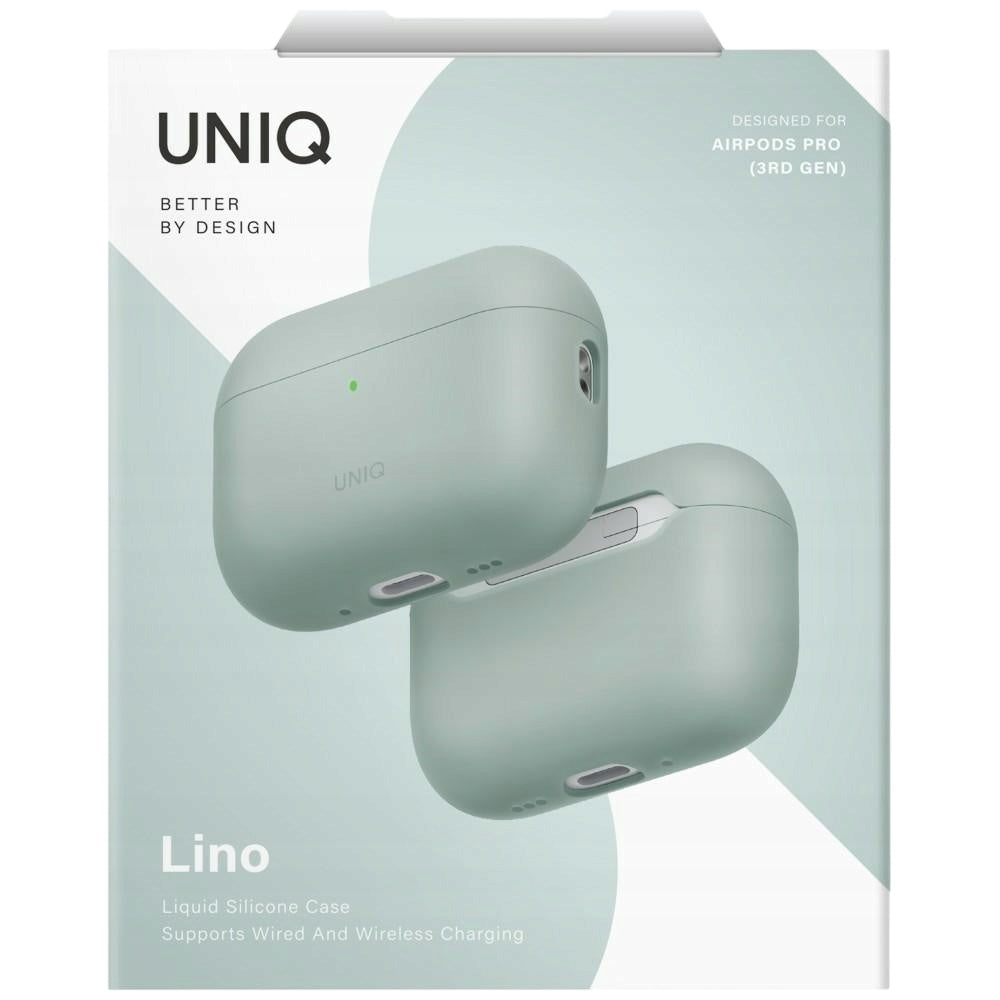 Custodia UNIQ Lino per Apple AirPods Pro 3, Verde Menta