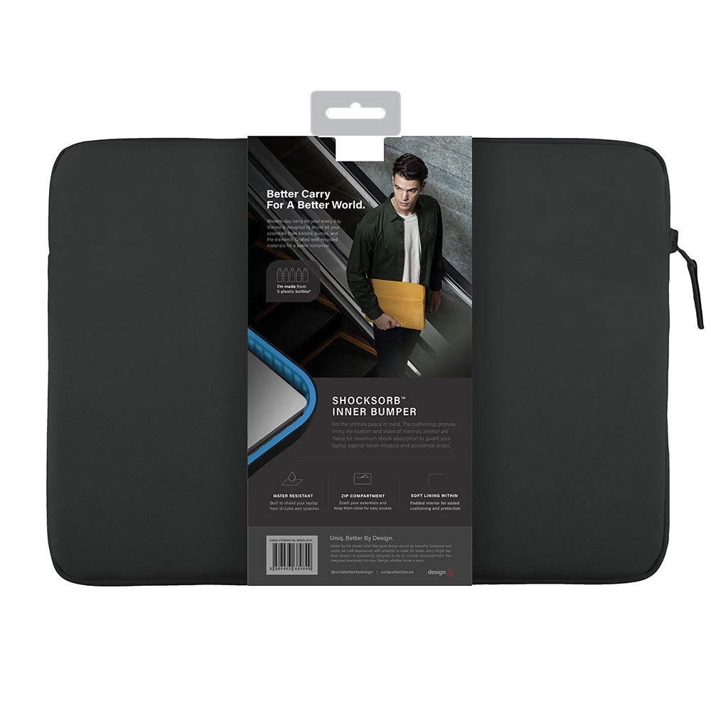 Custodia UNIQ Vienna per Laptop max. 16 pollici, Nera
