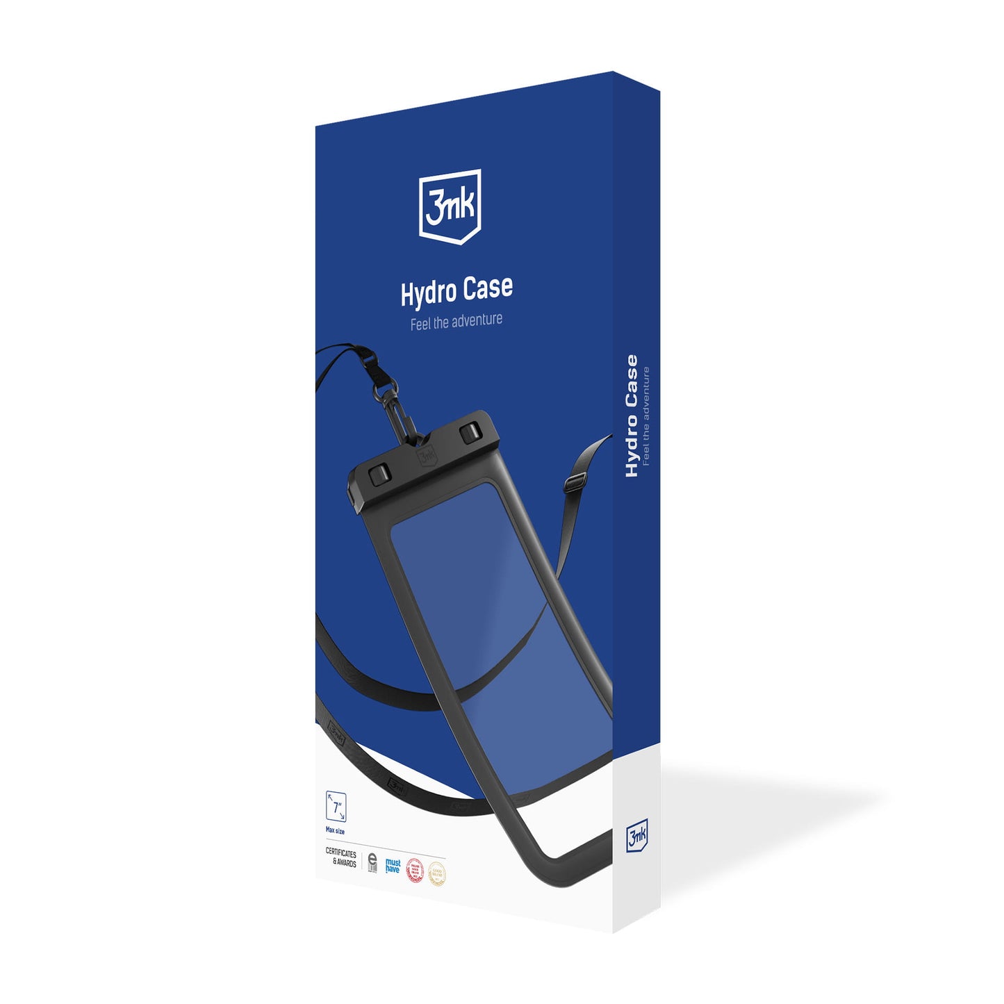 Custodia Universale Waterproof per Telefono max. 7 pollici, 3MK, Hydro, Nera