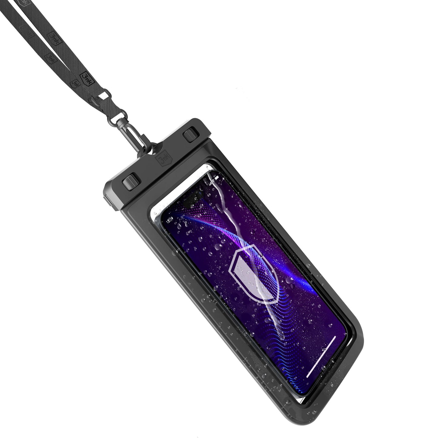 Custodia Universale Waterproof per Telefono max. 7 pollici, 3MK, Hydro, Nera
