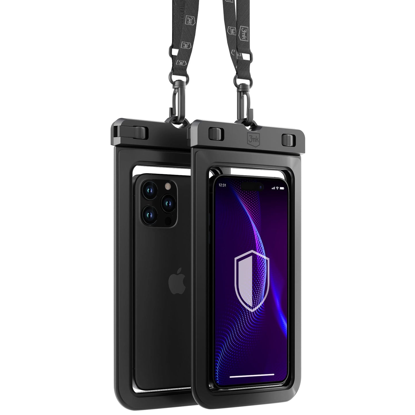 Custodia Universale Waterproof per Telefono max. 7 pollici, 3MK, Hydro, Nera