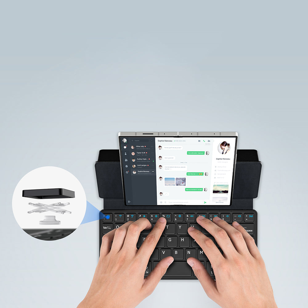 Custodia Universale con Tastiera Bluetooth per Telefono, DUX DUCIS, Nera