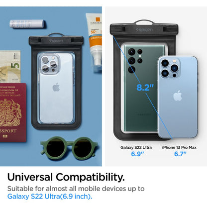Custodia Universale Waterproof per Telefono 3.5inch - 7inch, Spigen, A601, Nera AMP04525