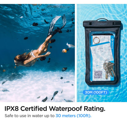 Universal Waterproof Case for Phone max. 3.5inch - 7inch, Spigen, A601, Set of 2 pieces, Black AMP04523