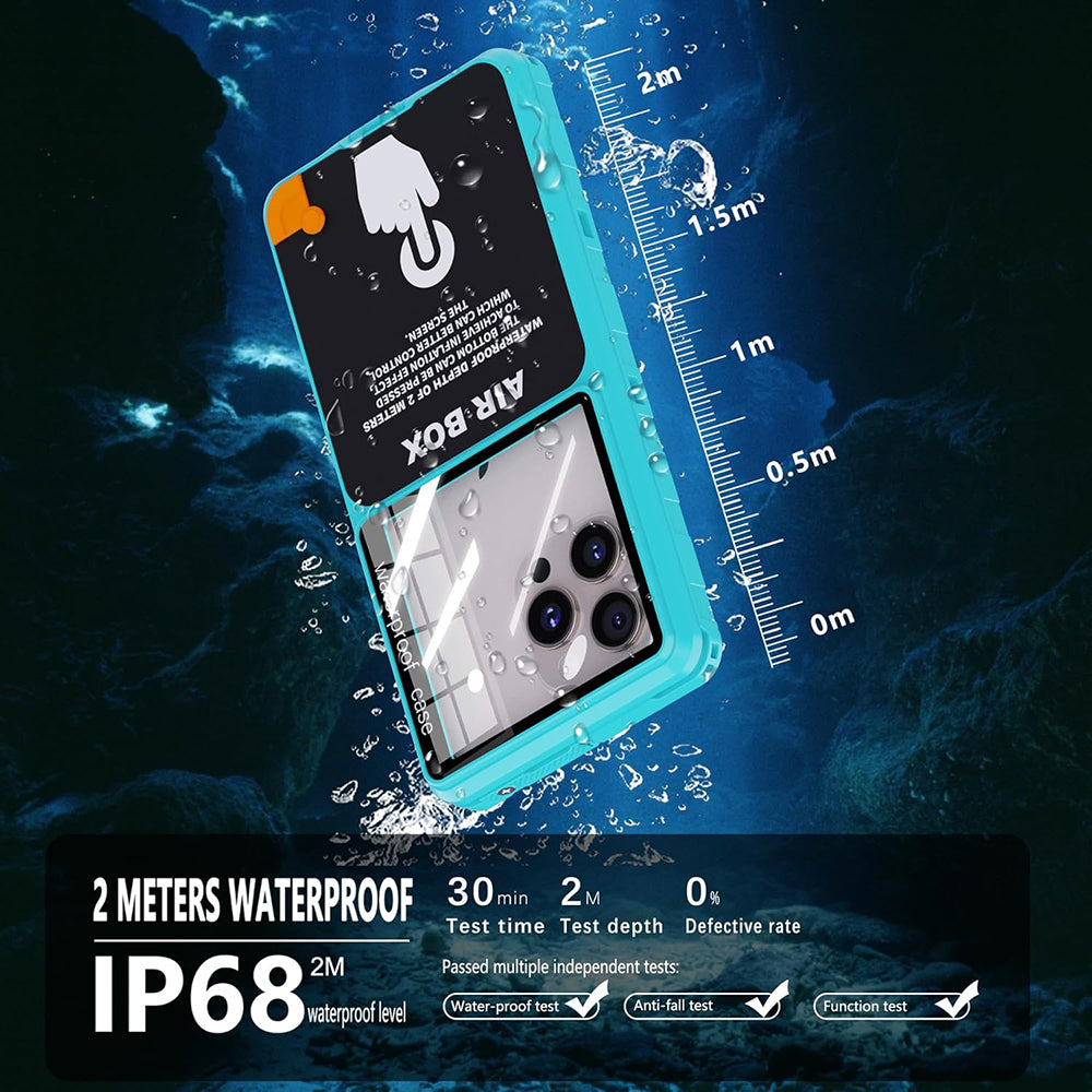 Custodia Universale Waterproof per Telefono max. 6,9 pollici, ShellBox, AirBox, Blu