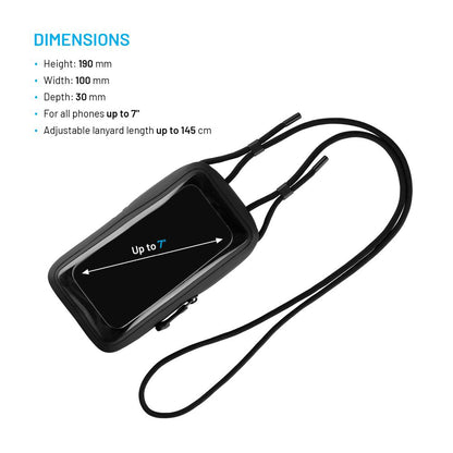 Custodia Universale Waterproof per Telefono max. 7 pollici, Fixed, Nera