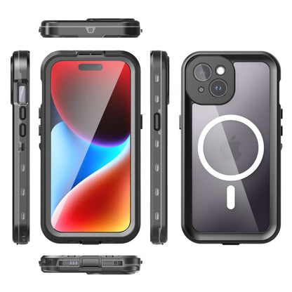 Custodia Waterproof MagSafe per Apple iPhone 15, ShellBox, Nera