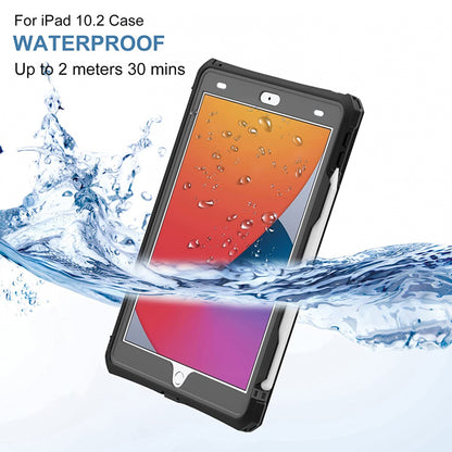Custodia Waterproof per Apple iPad 10.2 (2021) / 10.2 (2020) / 10.2 (2019), ShellBox, Nera