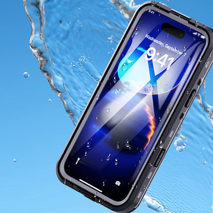 Custodia Waterproof per Apple iPhone 16 Pro, ShellBox, Nera