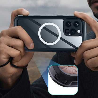 Custodia Waterproof per Apple iPhone 16 Pro, ShellBox, Nera