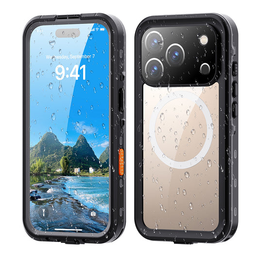 Custodia Waterproof per Apple iPhone 17 Pro, ShellBox, Nera
