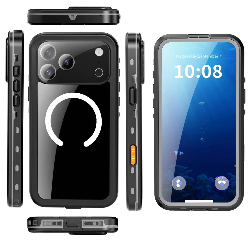 Custodia Waterproof per Apple iPhone 18 Pro / 17 Pro, ShellBox, Nera