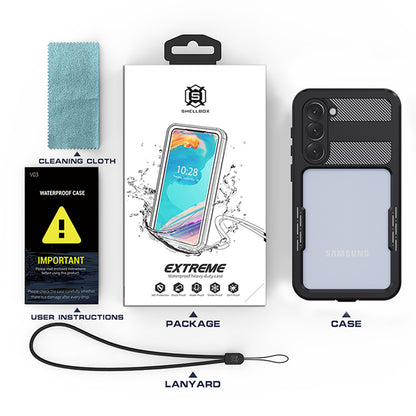 Custodia Waterproof per Samsung Galaxy S23+ S916, ShellBox, Nera