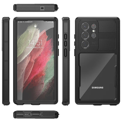 Custodia Waterproof per Samsung Galaxy S23 Ultra S918, ShellBox, Nera