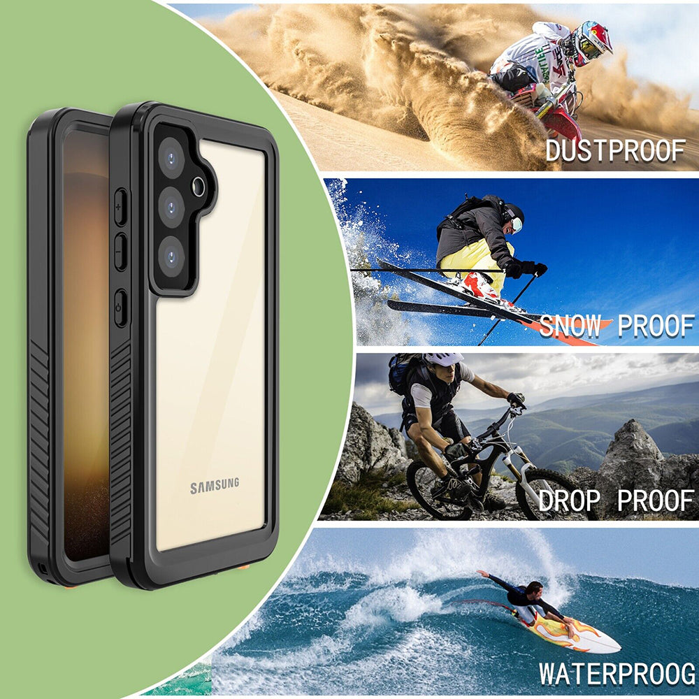 Custodia Waterproof per Samsung Galaxy S24+ S926, ShellBox, Nera