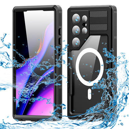 Custodia Waterproof per Samsung Galaxy S24 Ultra S928, ShellBox, Nera