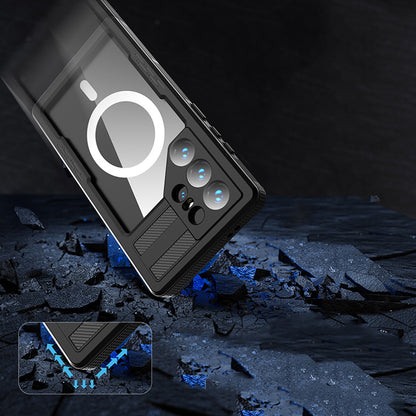 Custodia Waterproof per Samsung Galaxy S24 Ultra S928, ShellBox, Nera