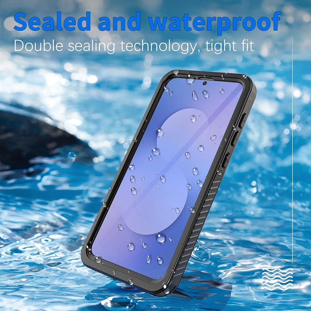 Custodia Waterproof per Samsung Galaxy S25 FE, ShellBox, Nera