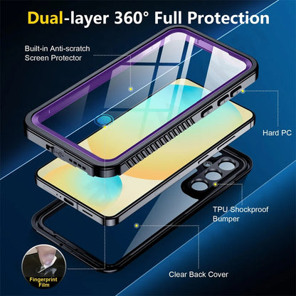 Custodia Waterproof per Samsung Galaxy S25 S931, ShellBox, Nera