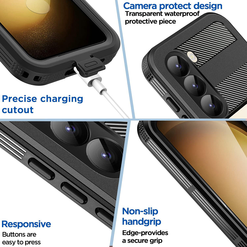 Custodia Waterproof per Samsung Galaxy S26, ShellBox, Nera