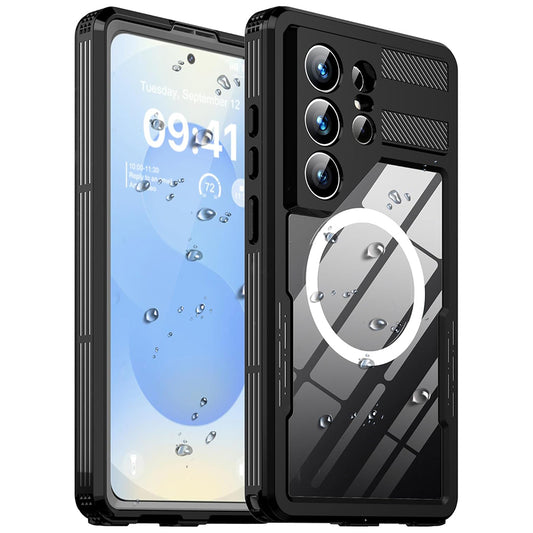 Custodia Waterproof per Samsung Galaxy S26 Ultra, ShellBox, Nera
