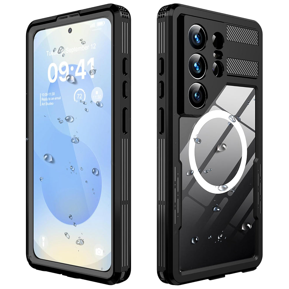 Waterproof Case for Samsung Galaxy S26 Ultra, ShellBox, Black