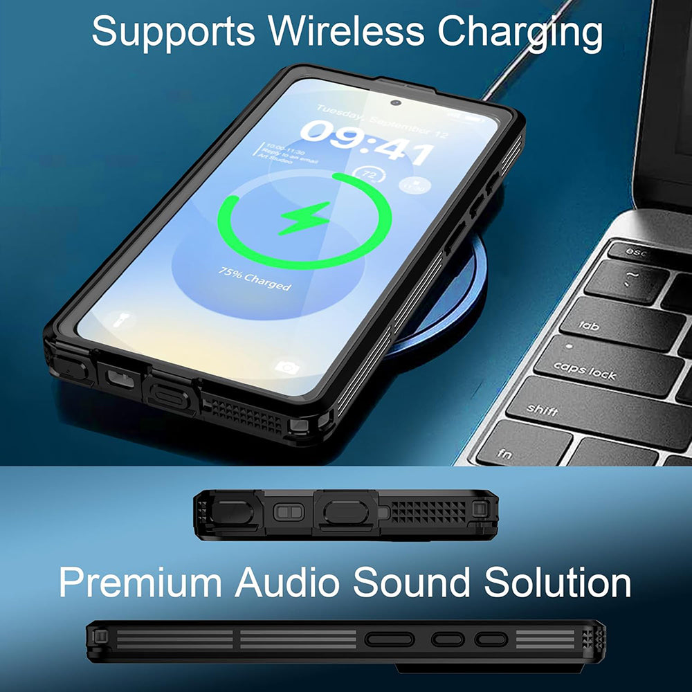 Waterproof Case for Samsung Galaxy S26 Ultra, ShellBox, Black