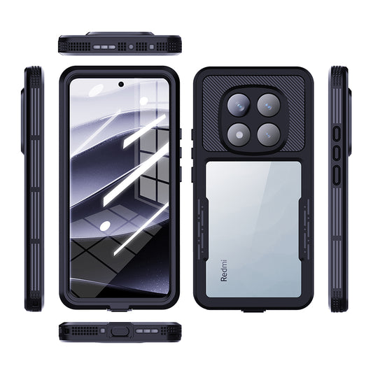 Custodia Waterproof per Xiaomi Poco X7 / Redmi Note 14 Pro 5G, ShellBox, Nera