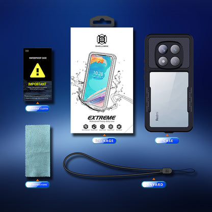 Custodia Waterproof per Xiaomi Poco X7 / Redmi Note 14 Pro 5G, ShellBox, Nera
