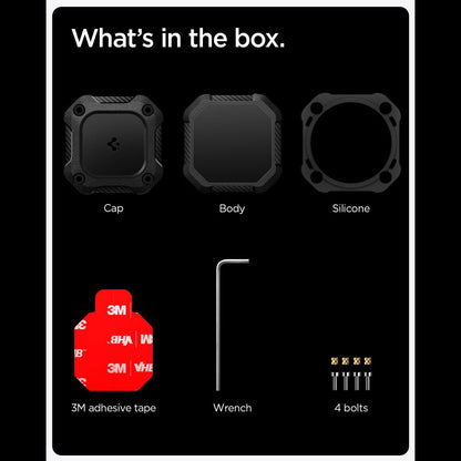 Custodia Waterproof Spigen Tough Armor per Apple AirTag, Nera ACS09781