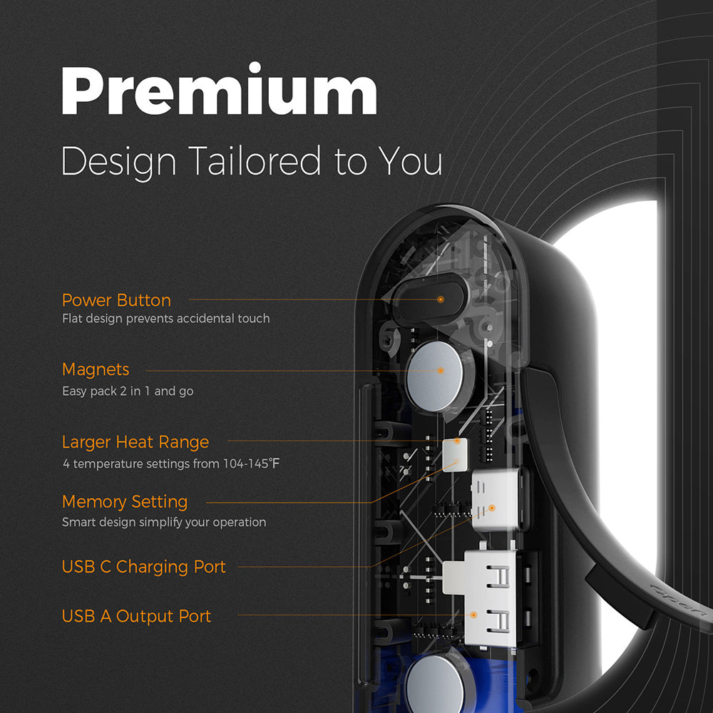 Riscaldatore di Mani Ocoopa UT2s, Nero