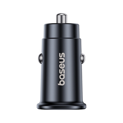 Caricabatterie Auto Baseus GoTrip, 30W, 3A, 2 x USB-C, Nero