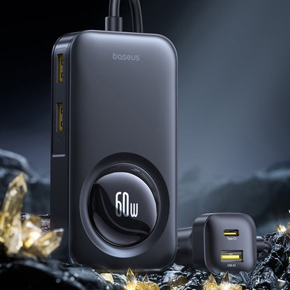 Caricabatterie Auto Baseus PrimeTrip VW1, 105W, 3A, 3 x USB-A - 2 x USB-C, Nero C00069000121-00