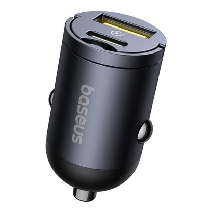 Caricabatterie Auto Baseus Tiny Star, 30W, 3A, 1 x USB-A - 1 x USB-C, Nero, Ricondizionato C00035001121-02