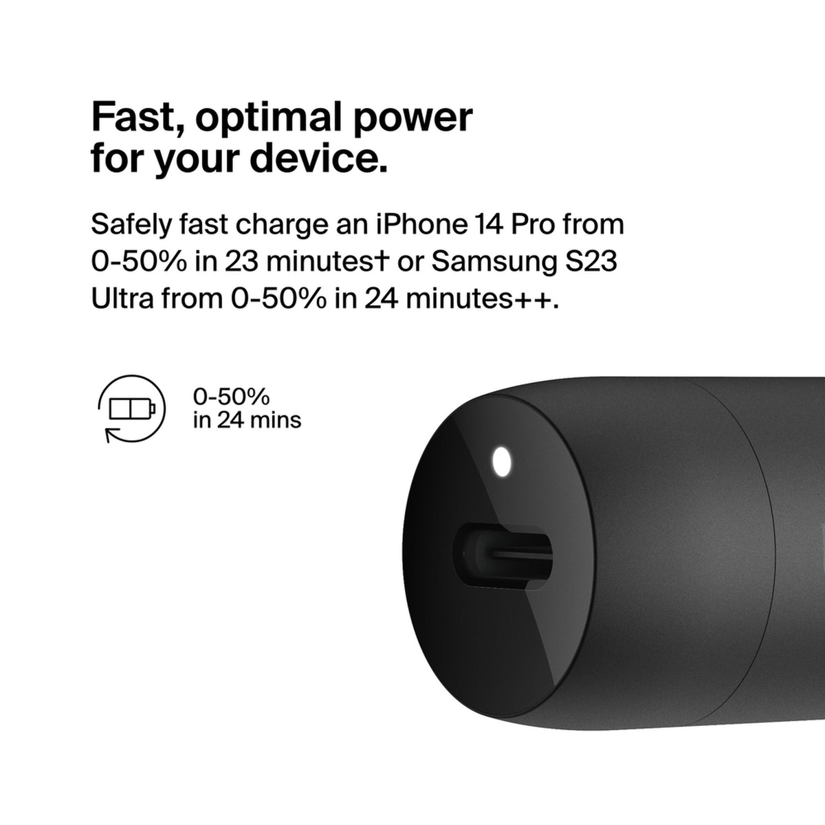 Caricatore Auto Belkin BoostCharge, 30W, 3A, 1 x USB-C, Nero CCA004btBK