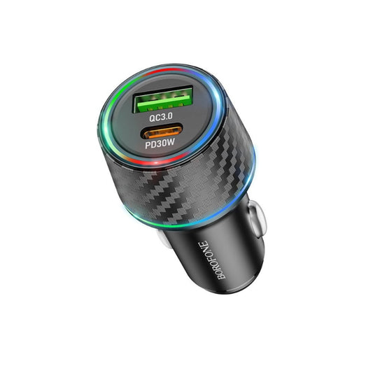 Caricabatterie Auto Borofone BZ21 Brilliant, 48W, 3A, 1 x USB-A - 1 x USB-C, Nero