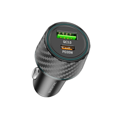 Caricabatterie Auto Borofone BZ21 Brilliant, 48W, 3A, 1 x USB-A - 1 x USB-C, Nero