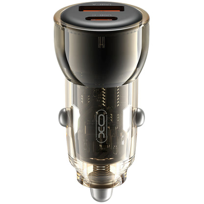 Caricabatterie Auto con Cavo USB-C XO Design CC60, 60W, 3A, 1 x USB-A - 1 x USB-C, Nero