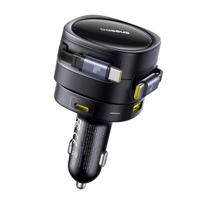 Caricabatteria da auto con cavo USB-C Baseus Enjoyment Max, 90 W, 1 x USB-A - 1 x USB-C, Nero C00035507121-03