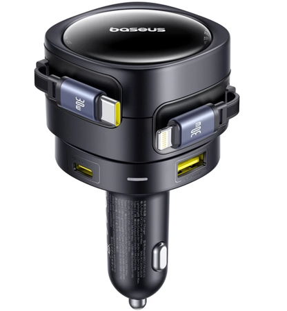 Caricabatterie da auto con cavo USB-C / Lightning Baseus Enjoyment Max, 90 W, 1 x USB-A - 1 x USB-C, Nero C00035507121-02