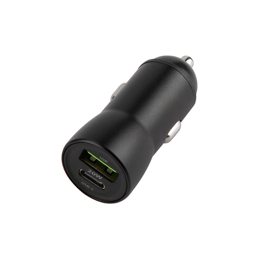 Caricabatterie Auto Con Cavo USB-C MaXlife MXCC-04, 20W, 3A, 1 x USB-A - 1 x USB-C, Nero
