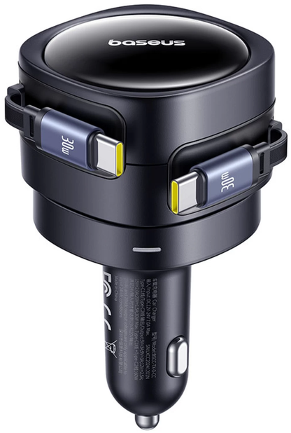 Caricabatterie da auto con cavo USB-C Baseus Enjoyment Max, 60 W, nero C00035507121-01