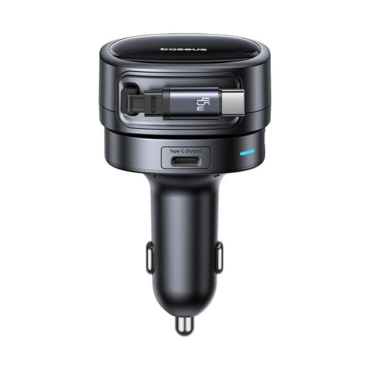 Car Charger with USB-C Cable Baseus PrimeTrip VR1, 60W, 3A, 1 x USB-A - 1 x USB-C, Black C00069001121-00