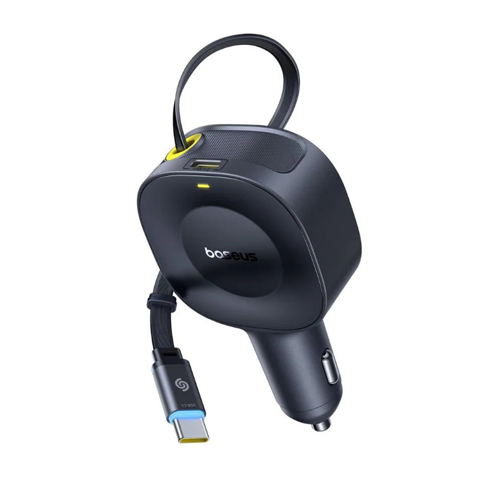 Caricabatterie Auto con Cavo USB-C Baseus PrimeTrip VR2, 30W, 3A, 1 x USB-C, Nero C0206400