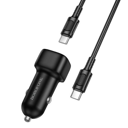 Car Charger with USB-C Cable Borofone BZ34A Cloud, 20W, 3A, 1 x USB-C, Black