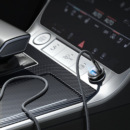 Lisen Car Charger with USB-C Cable, 83W, 3.25A, 1 x USB-A - 1 x USB-C, Silver YL0223110003