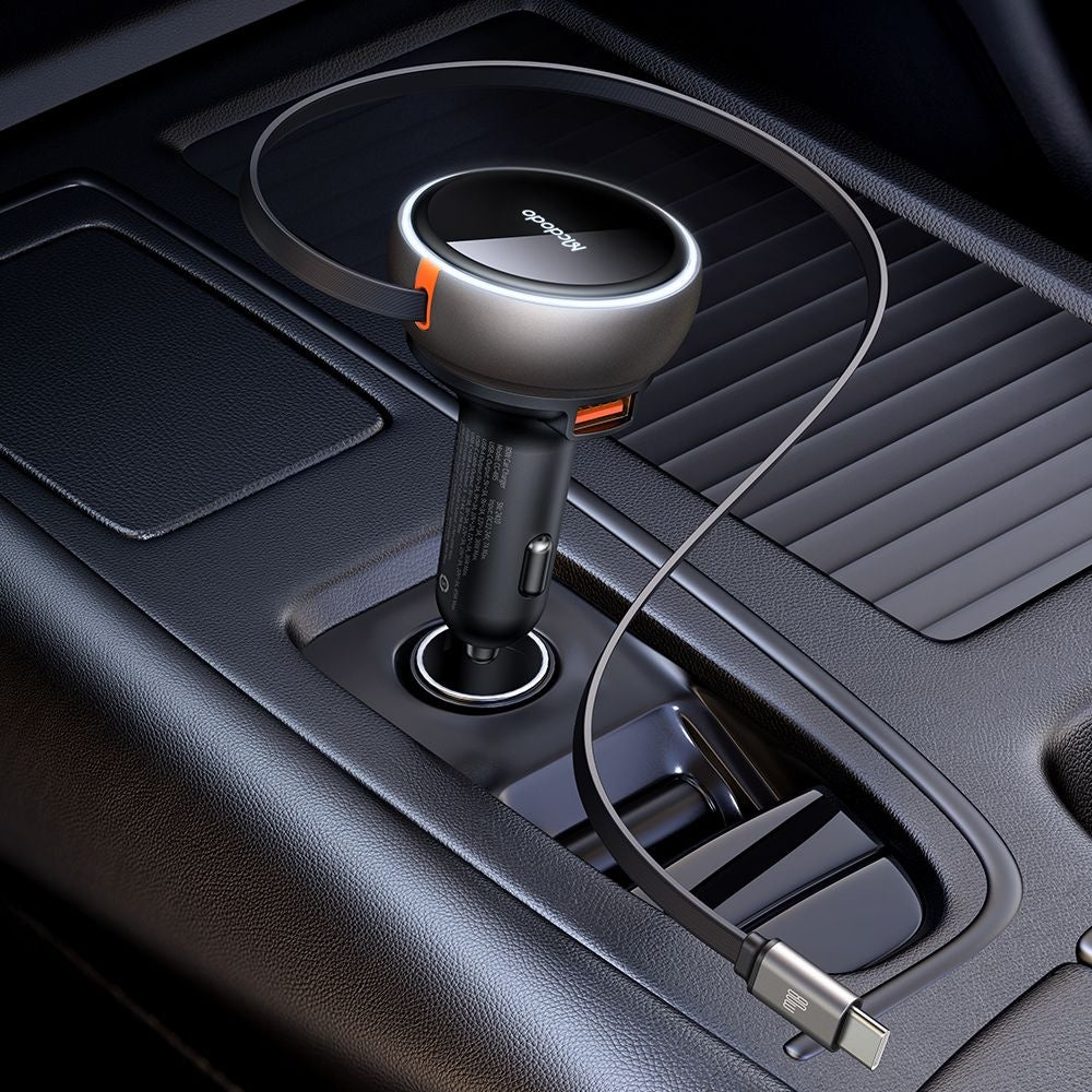 Caricabatterie Auto Con Cavo USB-C McDodo CC-4850, 80W, 3A, 1 x USB-A - 1 x USB-C, Nero
