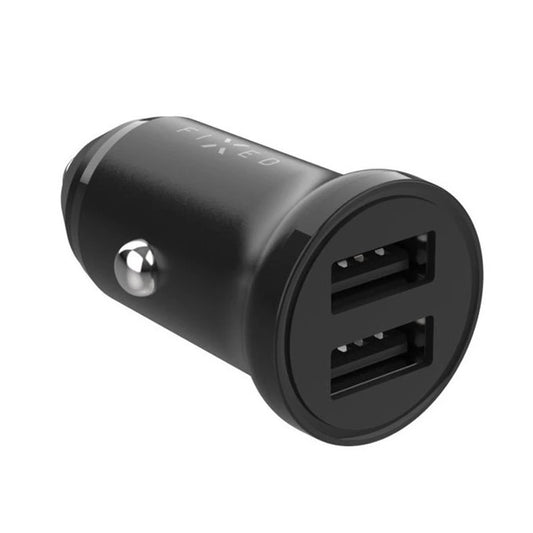 Caricabatterie Auto Fixed, 15.5W, 3A, 2 x USB-A, Nero