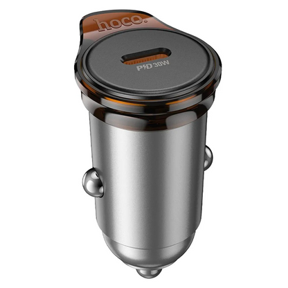 Caricabatterie Auto HOCO NZ16, 30W, 3A, 1 x USB-C, Grigio